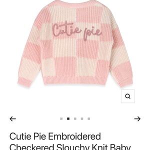 Pink and White Checkered Sweater